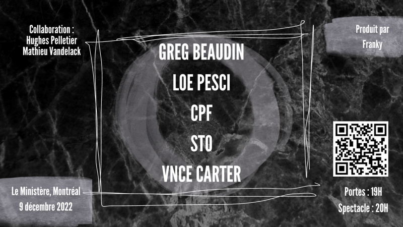 Event GREG BEAUDIN LOE PESCI CPF STO VNCE CARTER